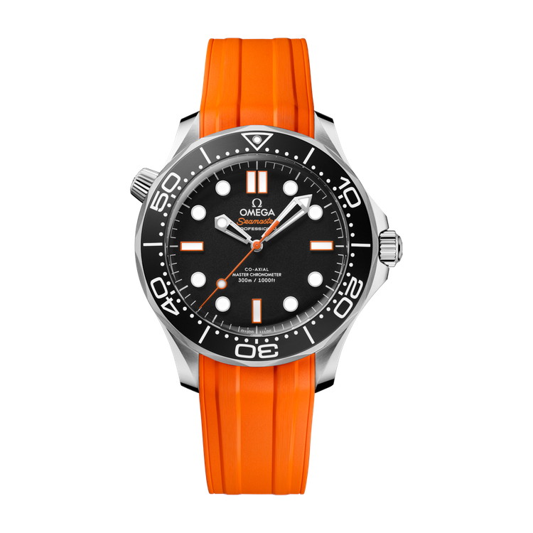 Omega Seamaster Diver 300M Black Steel Rubber 42mm