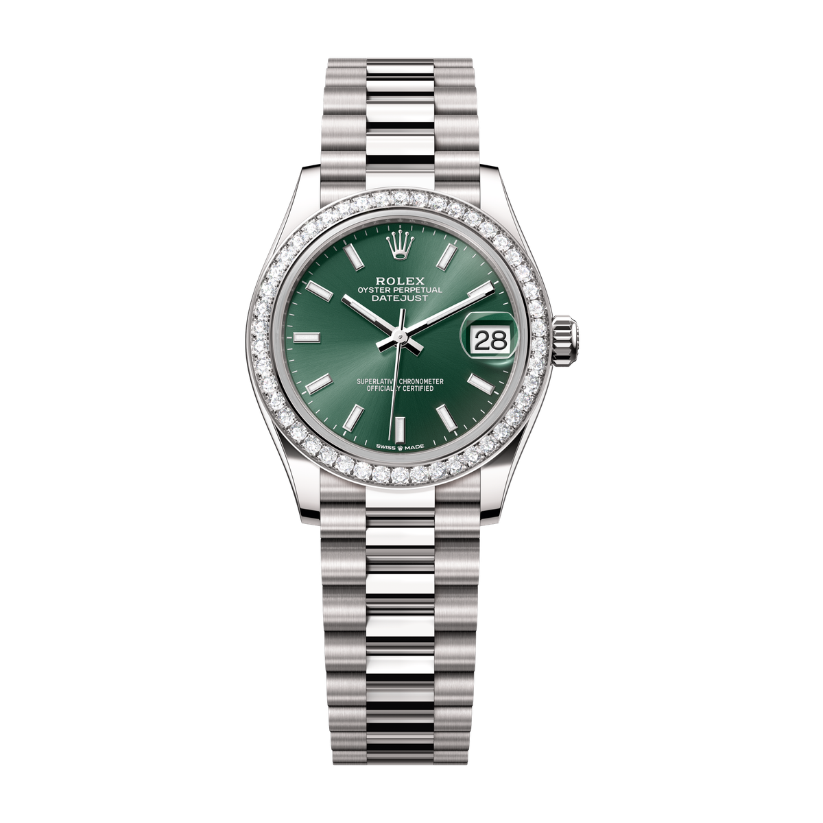 Rolex Datejust 31 Green White Gold 31mm