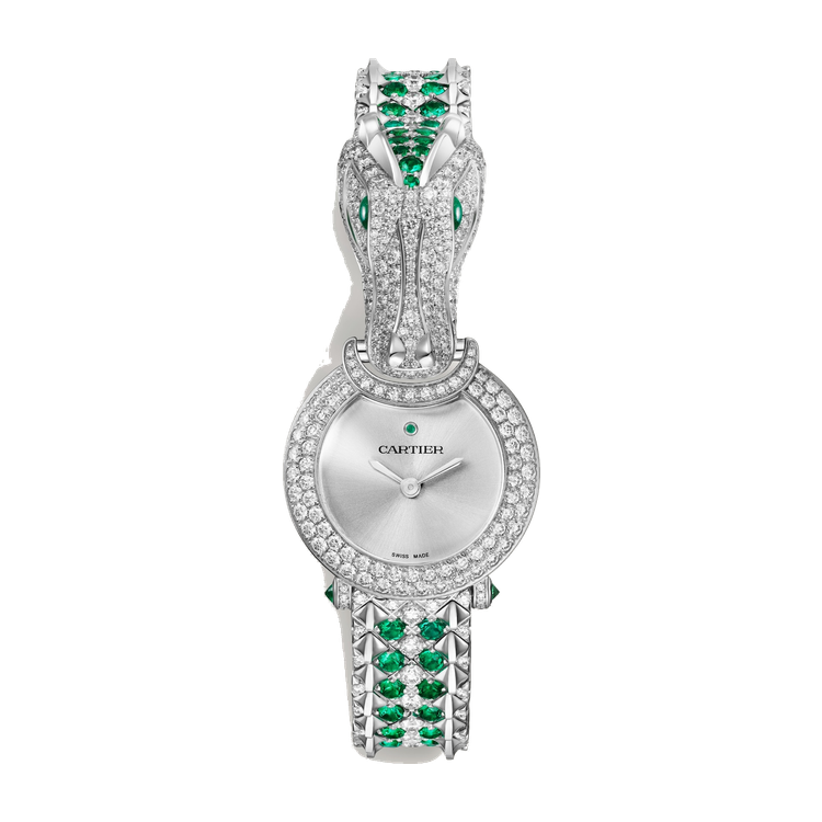 Cartier Panthère Jewelry Silver White Gold 23.6mm