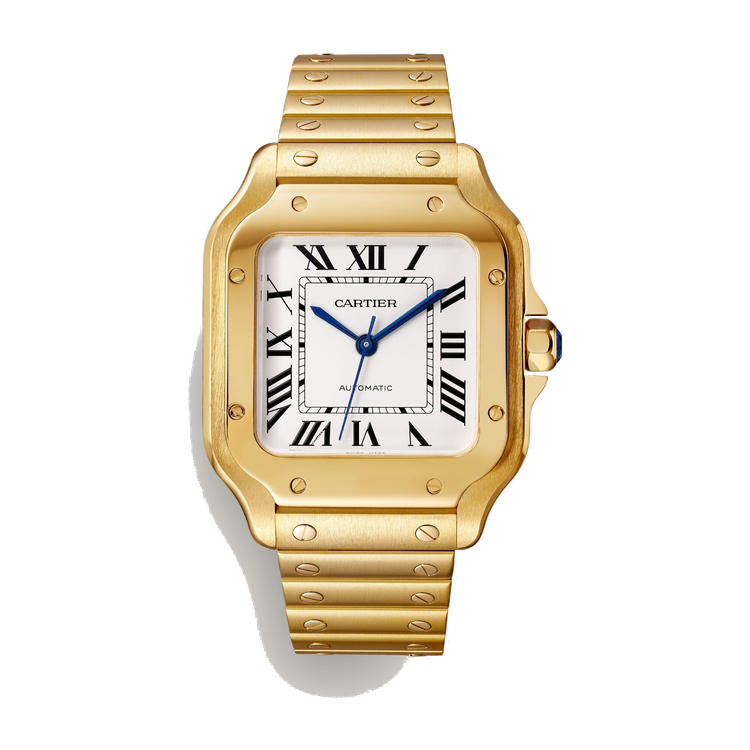 Cartier Santos de Cartier Medium Silver Yellow Gold 35.1mm