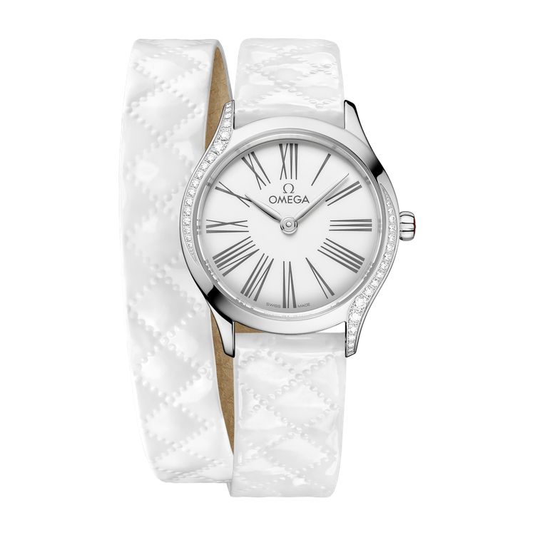 Omega De Ville Mini Trésor White Steel Leather 26mm