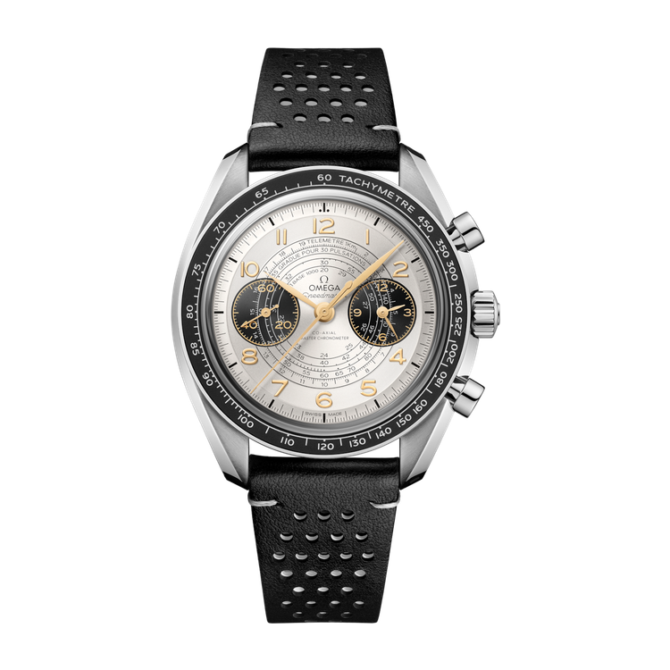 Omega "Paris 2024" Speedmaster Chronoscope Silver Steel Leather 43mm