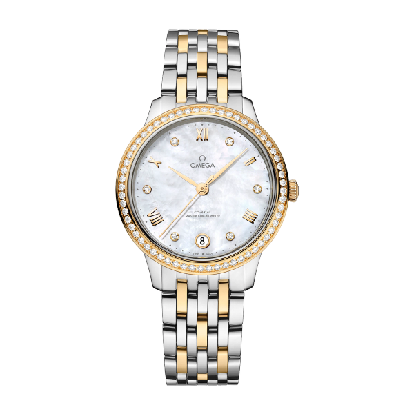 Omega De Ville Prestige White Two-Tone 34mm