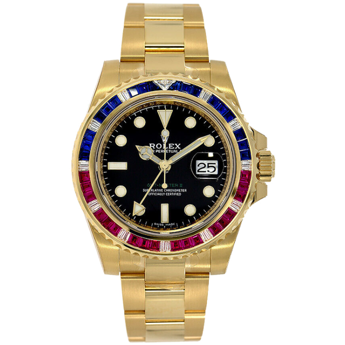 Rolex GMT-Master II Black Yellow Gold 40mm