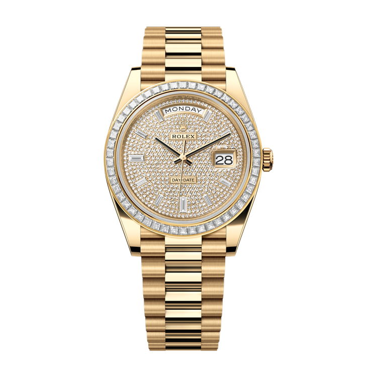Rolex Day-Date 40 Diamond Pave Yellow Gold 40mm