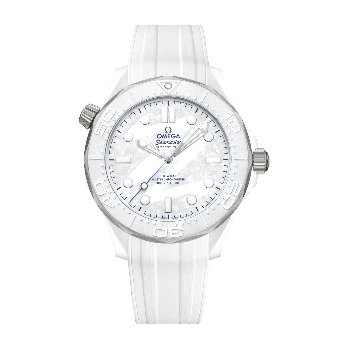 Omega "Milano Cortina 2026" Seamaster Diver 300M White Ceramic Rubber 43.5mm