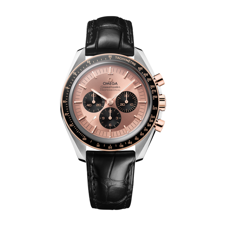 Omega Speedmaster Moonwatch Professional Pink Two-Tone Alligator Leather 42mm