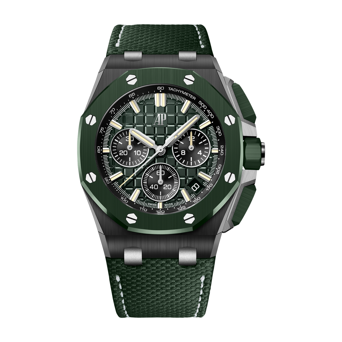 Audemars Piguet Royal Oak Offshore Selfwinding Chronograph Green Ceramic Rubber 43mm
