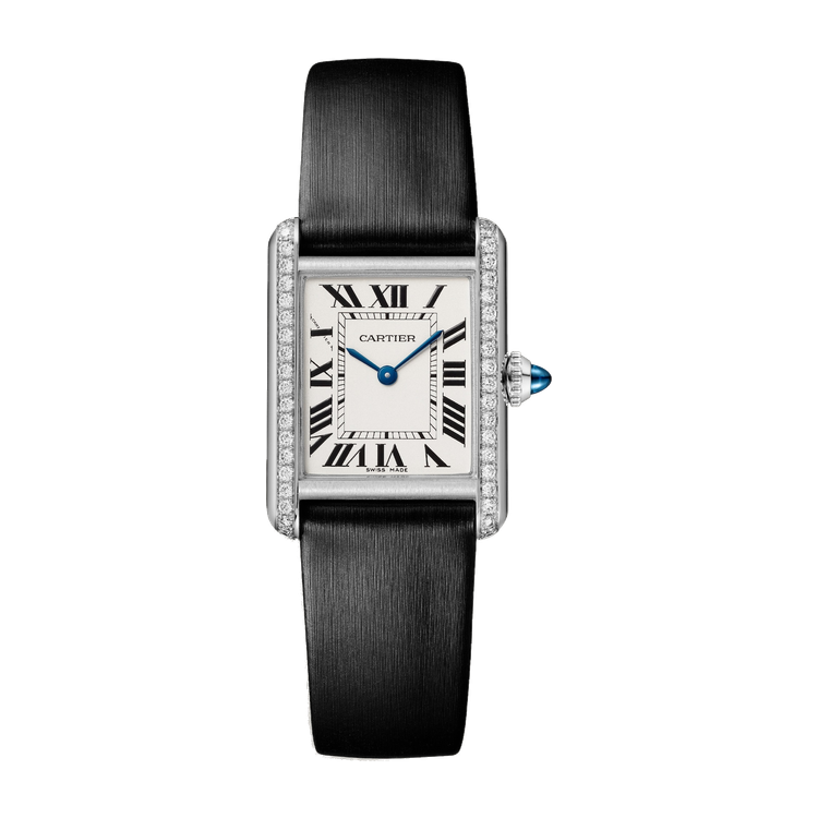 Cartier Tank Must Silver Steel Leather 22mm