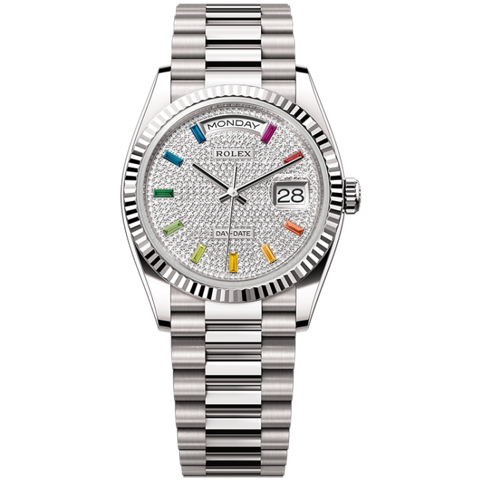 Rolex Day-Date Diamond Pave White Gold 36mm