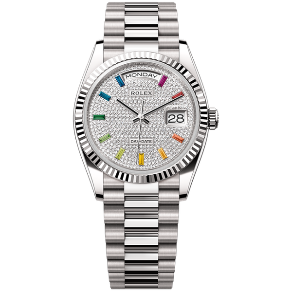 Rolex Day-Date Diamond Pave White Gold 36mm