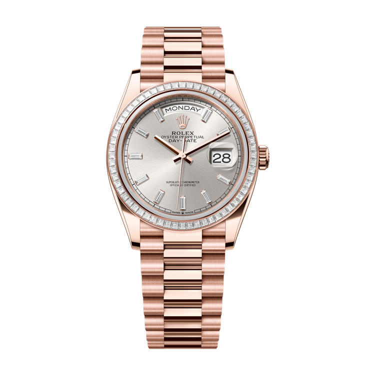 Rolex Day-Date 36 Silver Rose Gold 36mm
