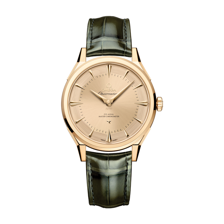 Omega Constellation Globemaster Yellow Gold Alligator Leather 39.4mm