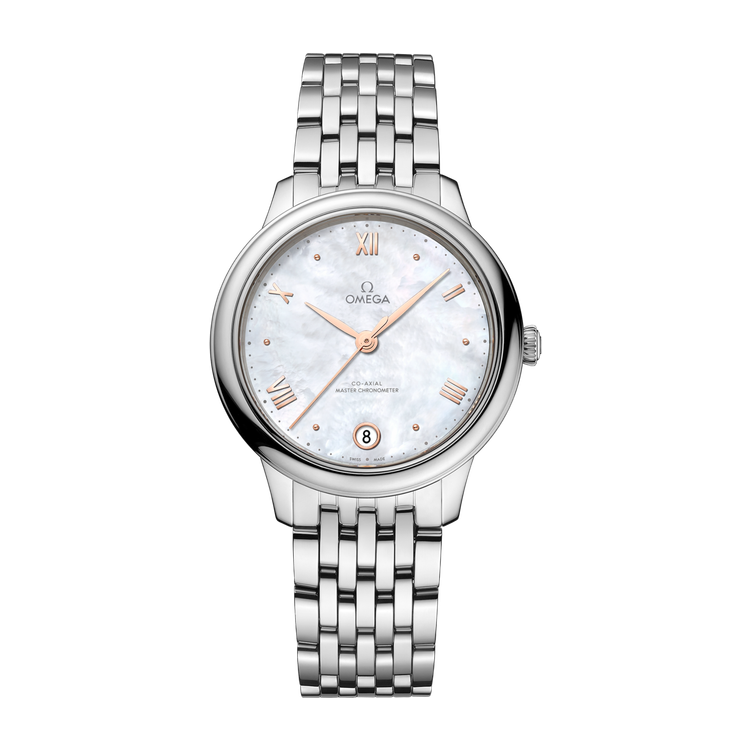 Omega De Ville Prestige White Steel 34mm