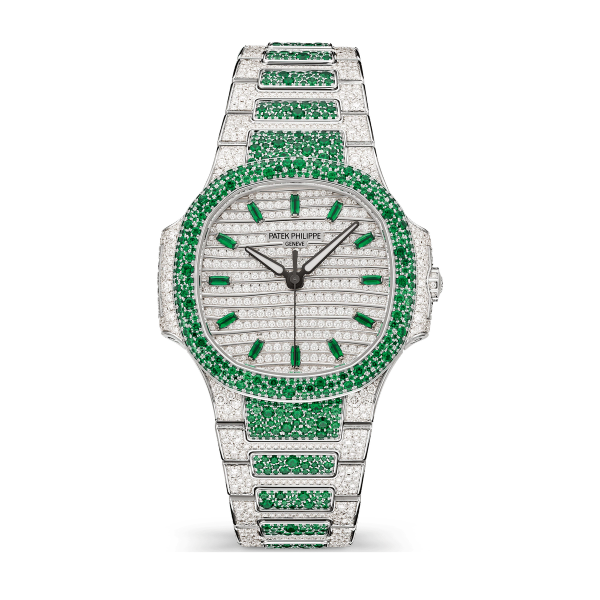 Patek Philippe Nautilus Diamond Pave White Gold 35.2mm