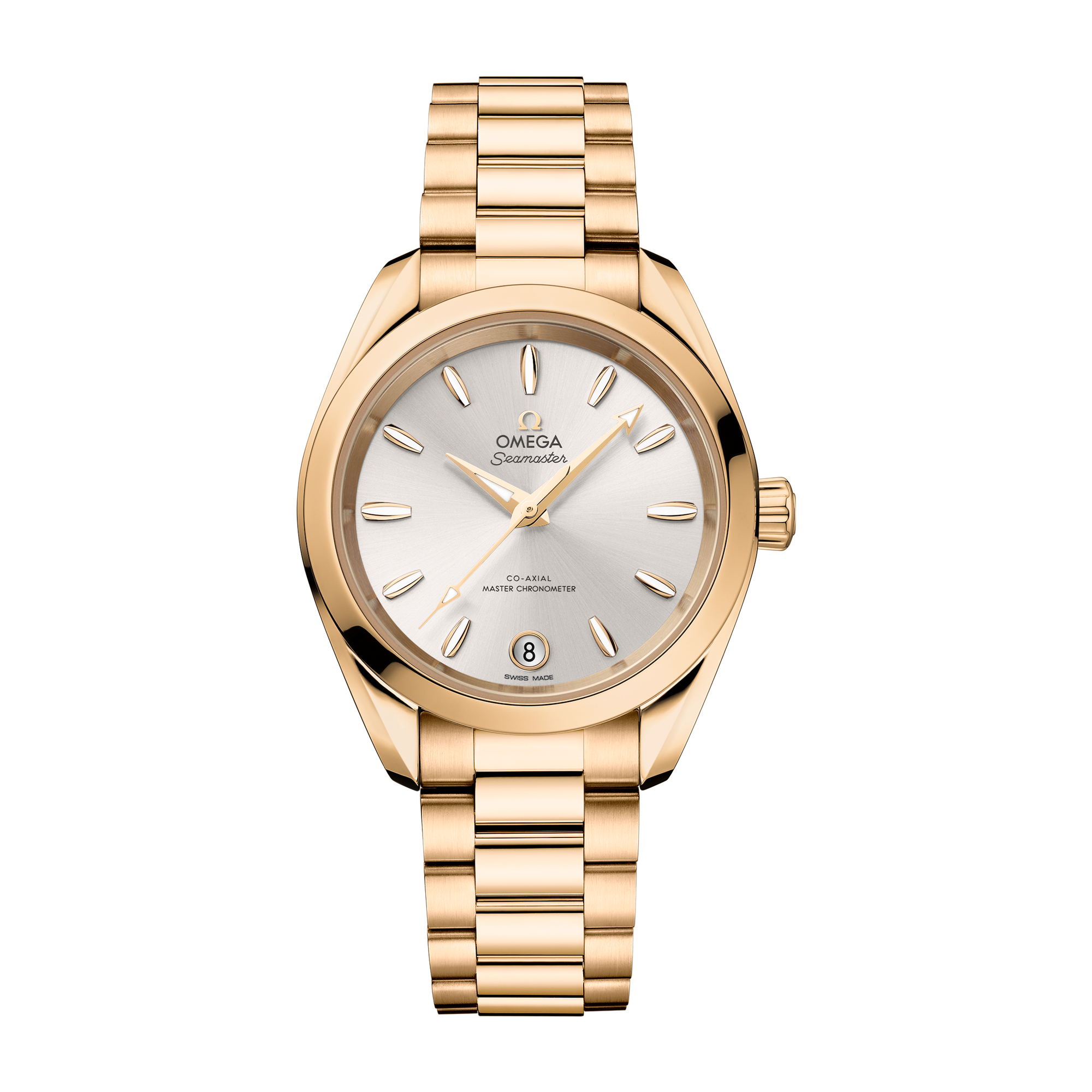 Omega Seamaster Aqua Terra Shades Silver Yellow Gold 34mm