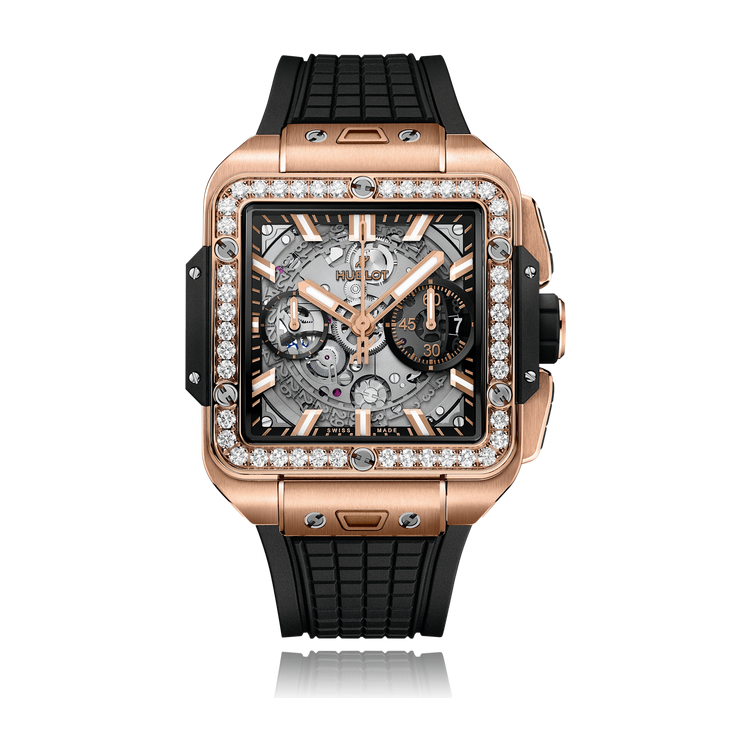 Hublot Square Bang Unico Skeleton King Gold Rubber 42mm