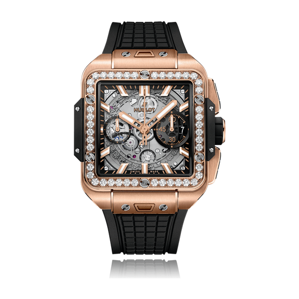 Hublot Square Bang Unico Skeleton King Gold Rubber 42mm