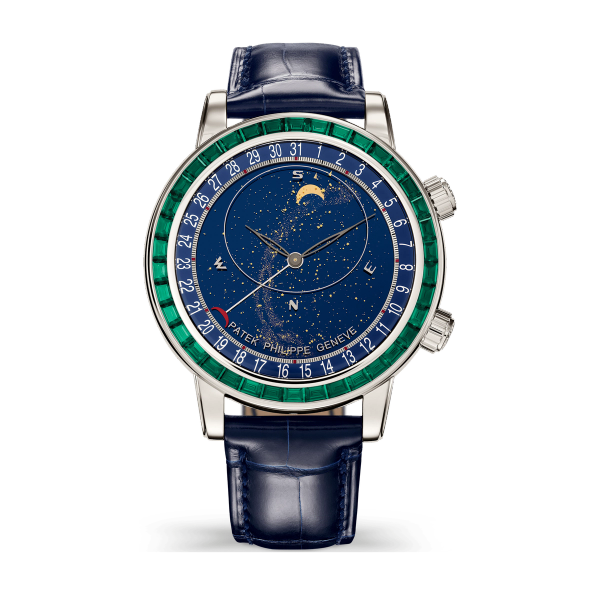 Patek Philippe Grand Complications Celestial Blue Platinum Alligator Leather 44mm