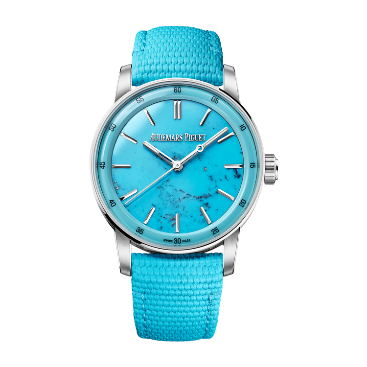 Audemars Piguet Code 11.59 Selfwinding Turquoise White Gold Alligator Leather 38mm