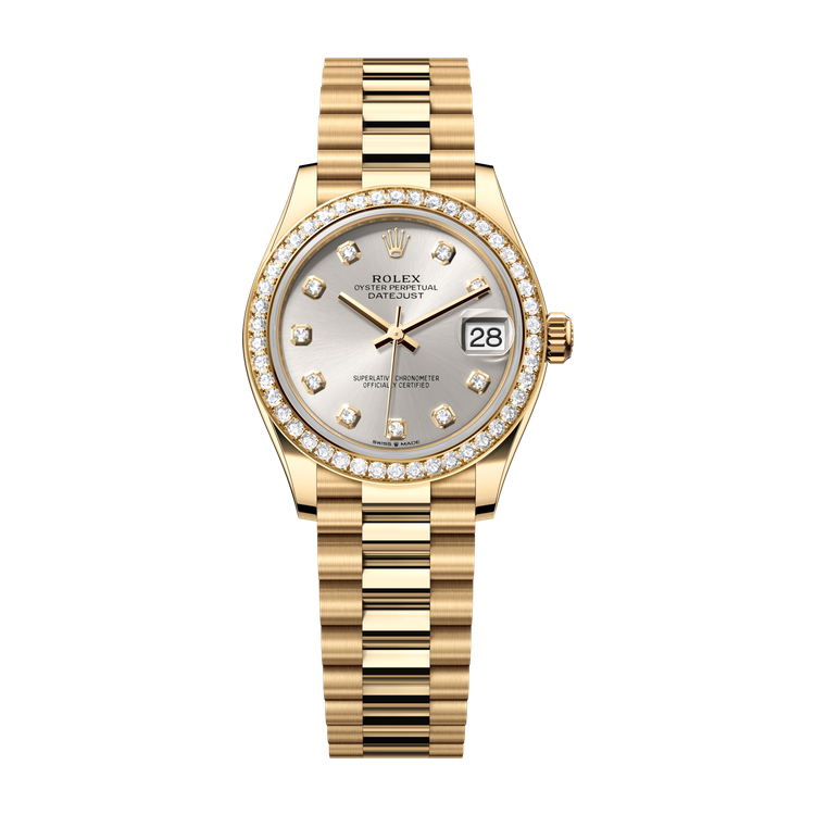 Rolex Datejust 31 Silver Yellow Gold 31mm