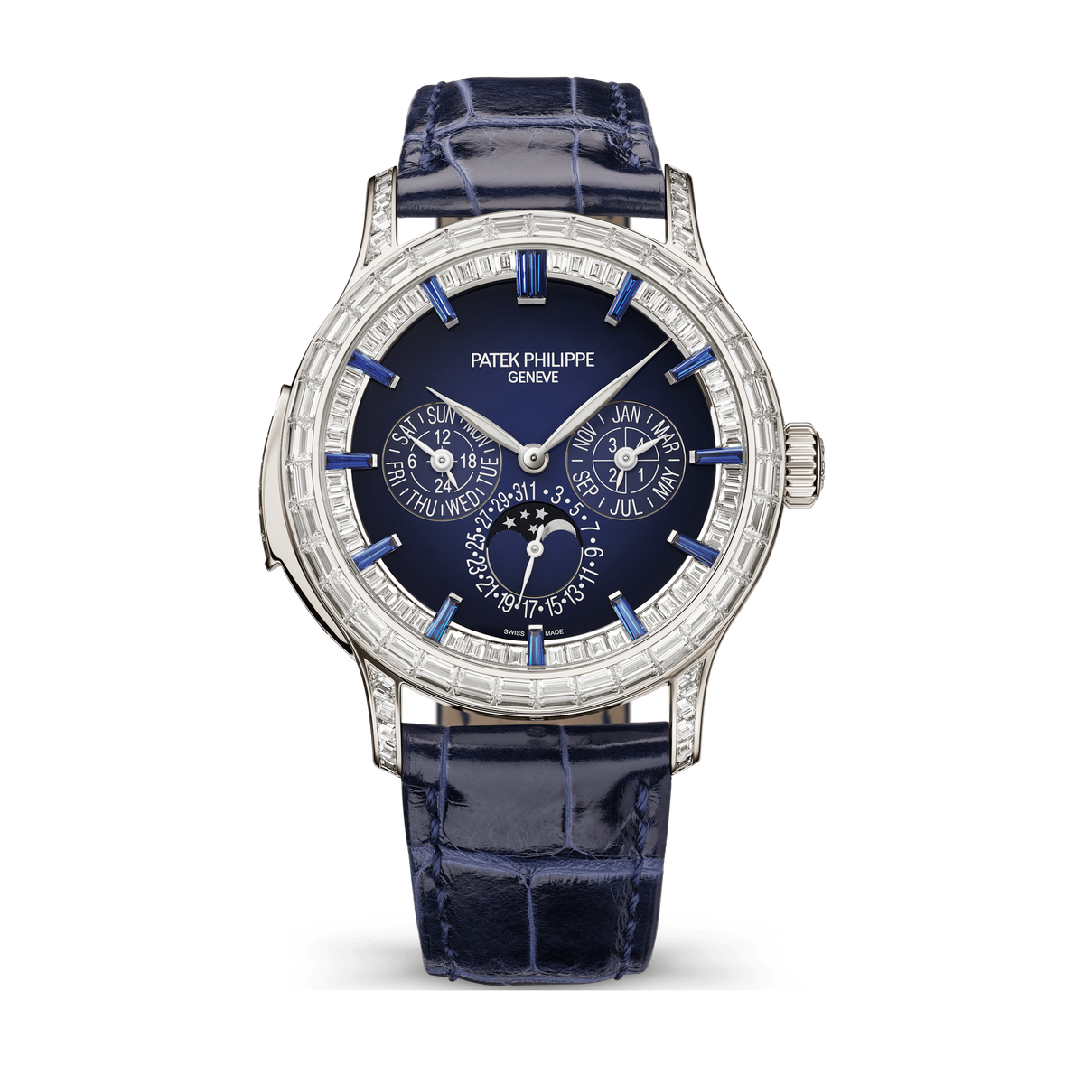 Patek Philippe Grand Complications Blue Platinum Alligator Leather 42mm