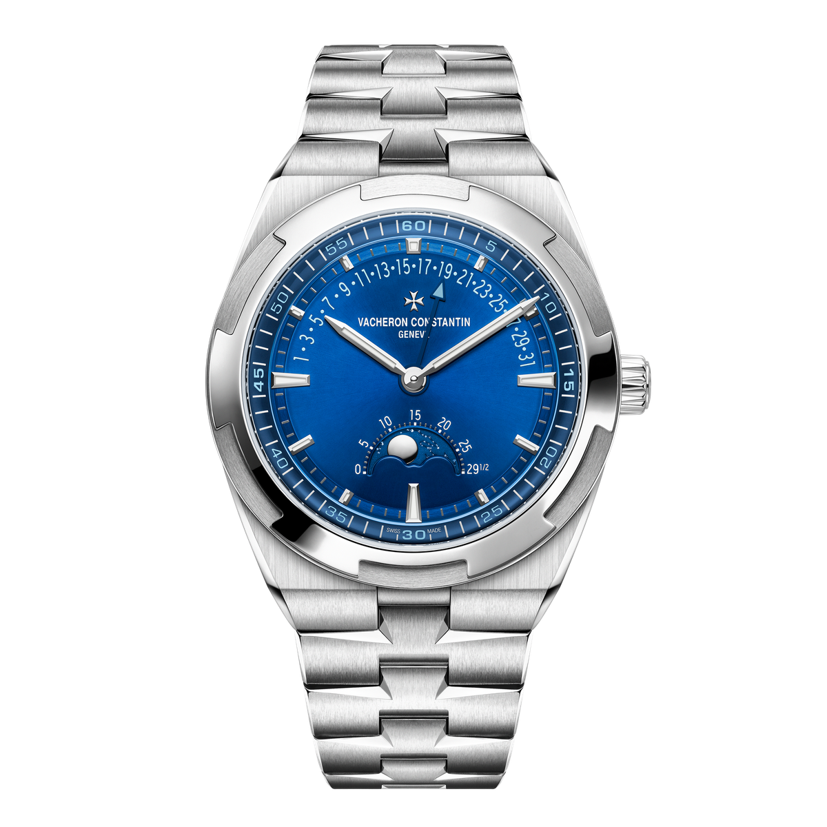 Vacheron Constantin Overseas Moon Phase Retrograde Date Blue Steel 41mm