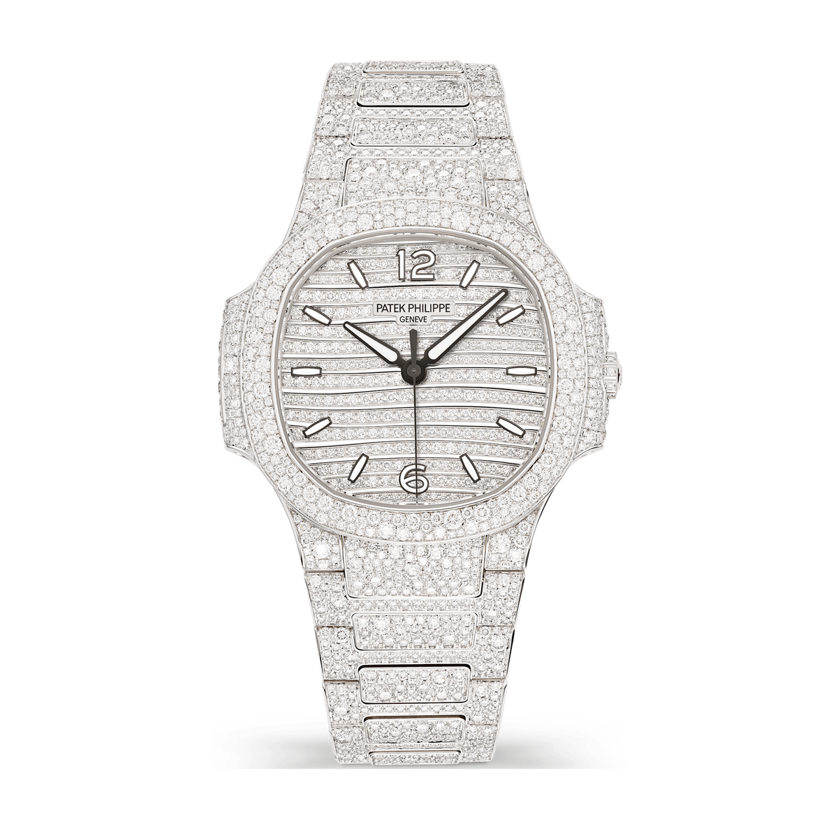 Patek Philippe Nautilus Diamond Pave White Gold 35.2mm