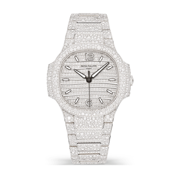 Patek Philippe Nautilus Diamond Pave White Gold 35.2mm