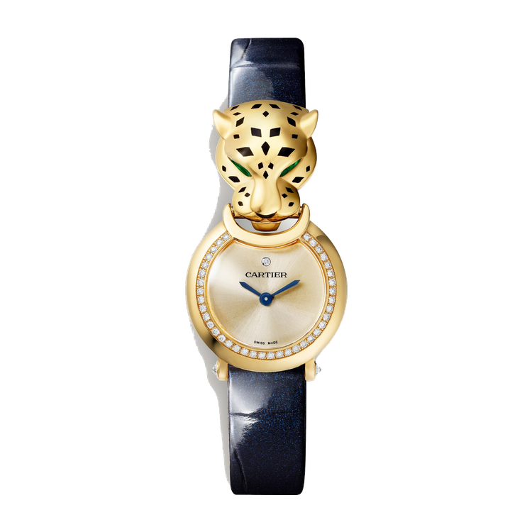 Cartier La Panthère Gold Yellow Gold Alligator Leather 25.4mm