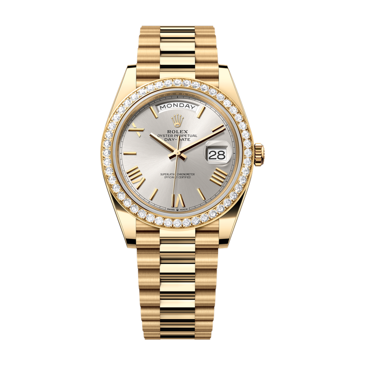 Rolex Day-Date 40 Silver Yellow Gold 40mm