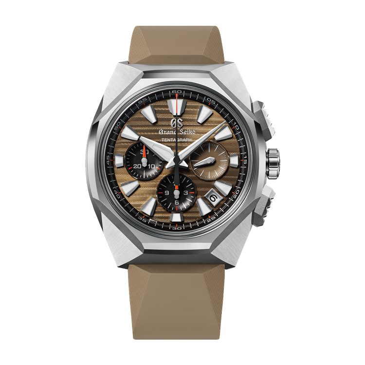 Grand Seiko "Tentagraph" Sport Tokyo Lion Series Brown Titanium Rubber 43mm