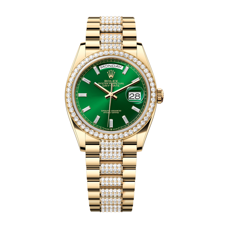 Rolex Day-Date 36 Green Yellow Gold 36mm