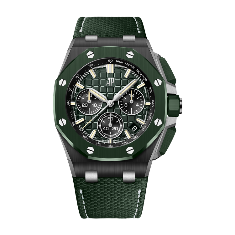 Audemars Piguet Royal Oak Offshore Selfwinding Chronograph Green Ceramic Rubber 43mm