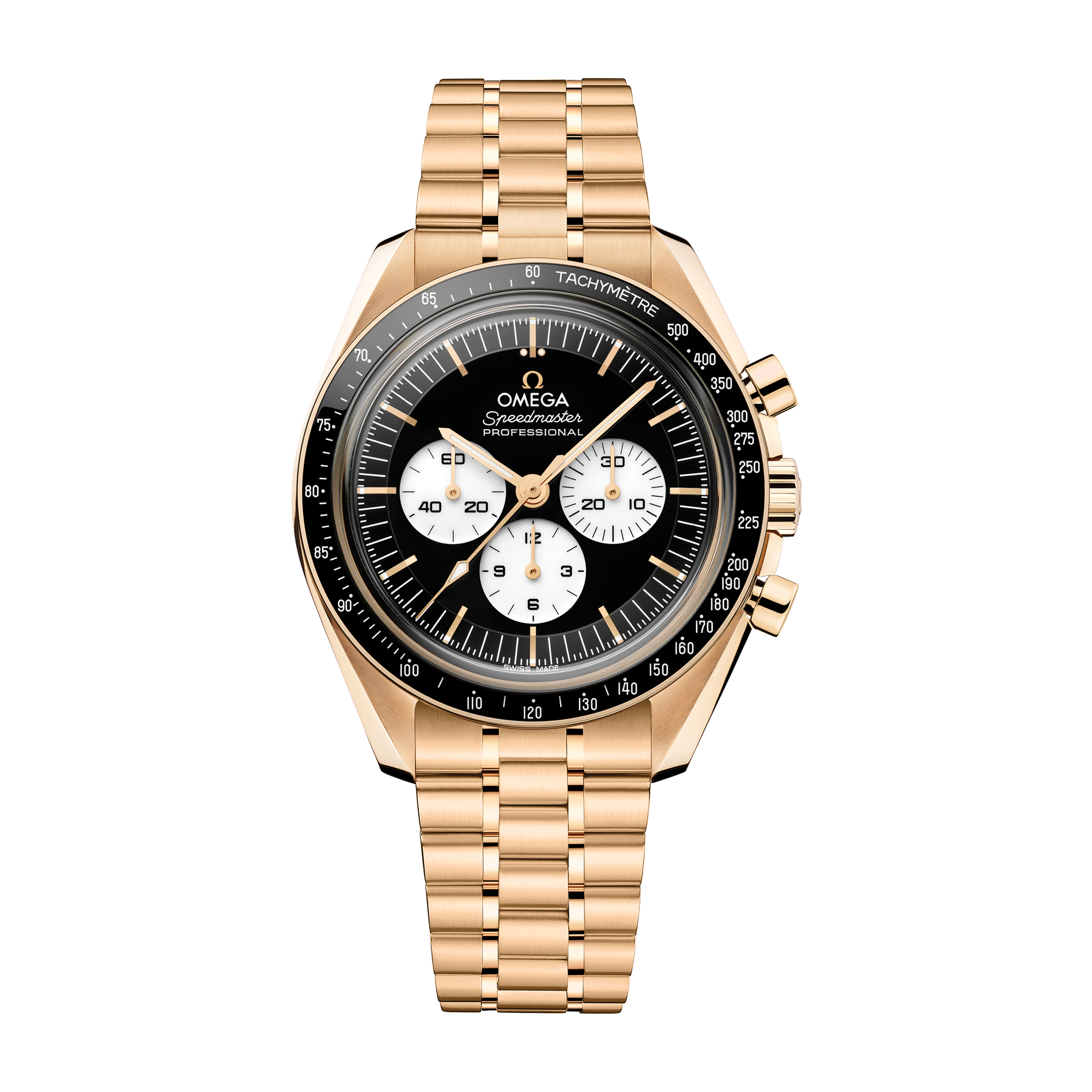 Omega Speedmaster Moonwatch Professional Black Yellow Gold 42mm