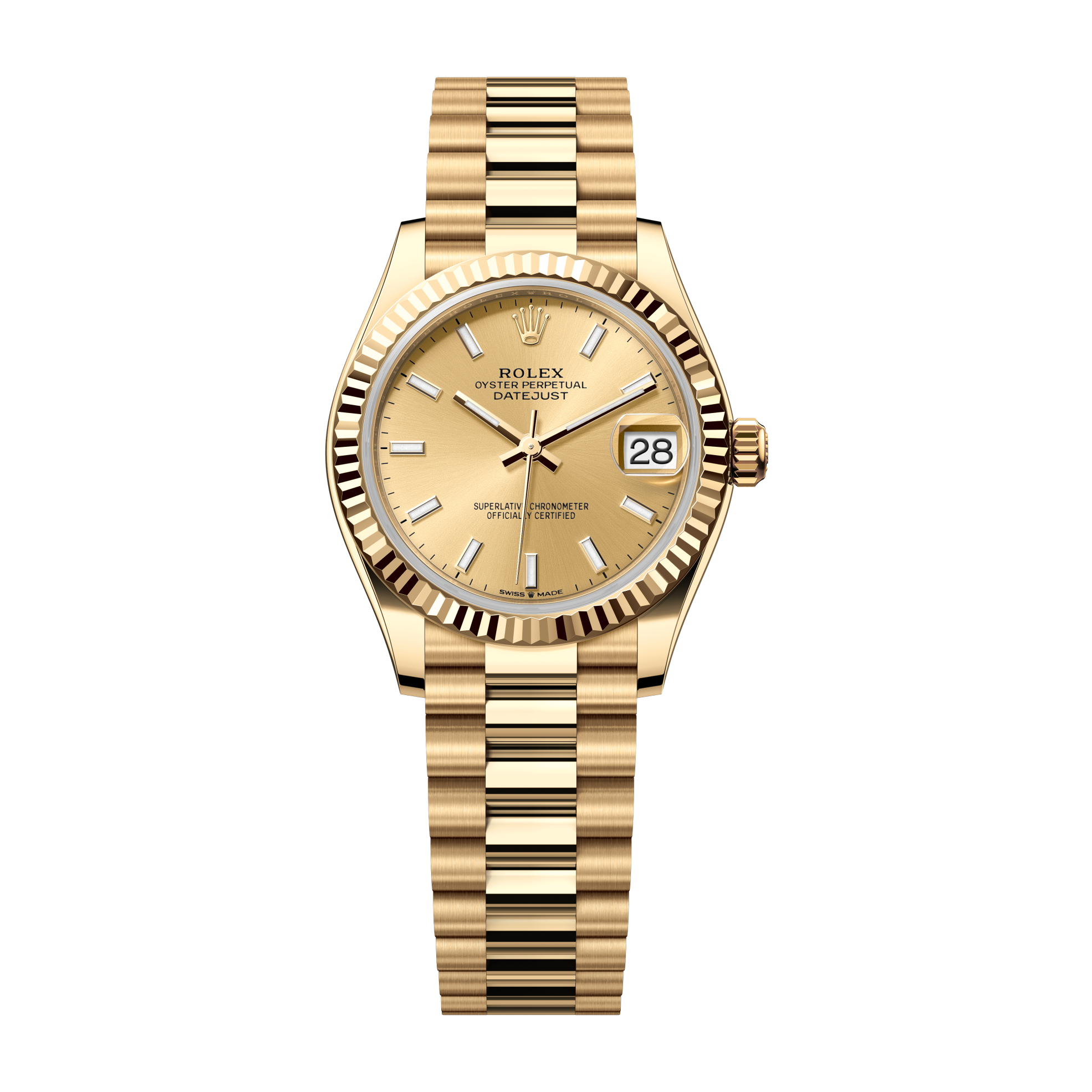 Rolex Datejust 31 Champagne Yellow Gold 31mm