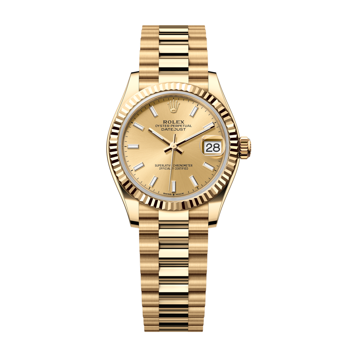 Rolex Datejust 31 Champagne Yellow Gold 31mm