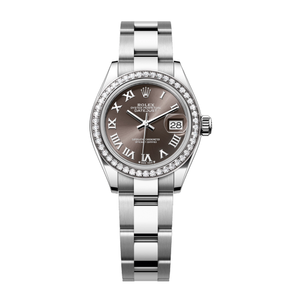 Rolex Lady-Datejust Dark Grey Steel & White Gold 28mm