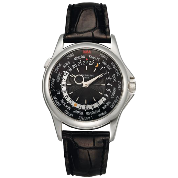 Patek Philippe Complications Black Platinum Leather 39.5mm