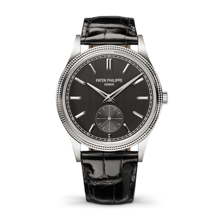 Patek Philippe Calatrava Dark Grey White Gold Alligator Leather 39mm