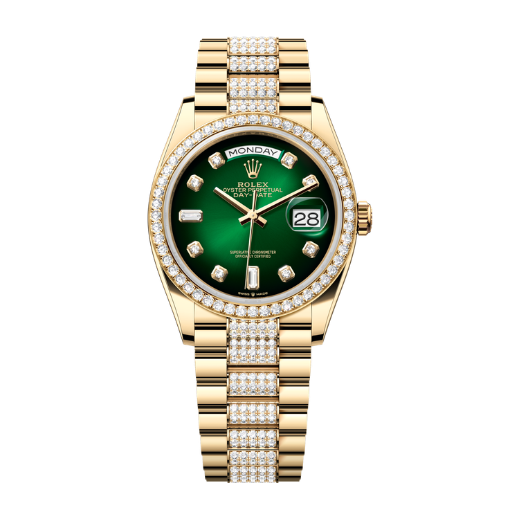 Rolex Day-Date 36 Green Yellow Gold 36mm