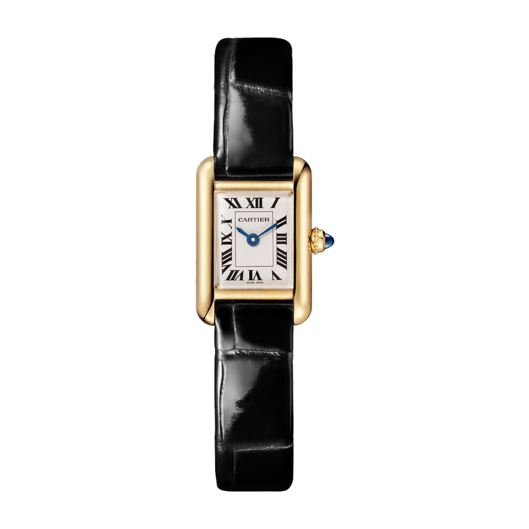 Cartier Tank Louis Cartier Silver Yellow Gold Alligator Leather 16.5mm