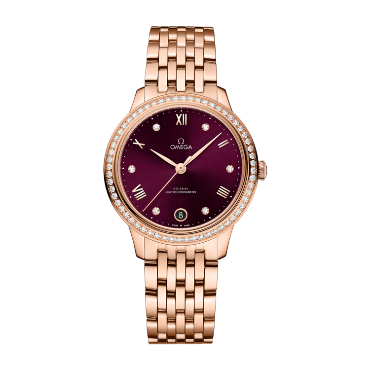Omega De Ville Prestige Red Rose Gold 34mm
