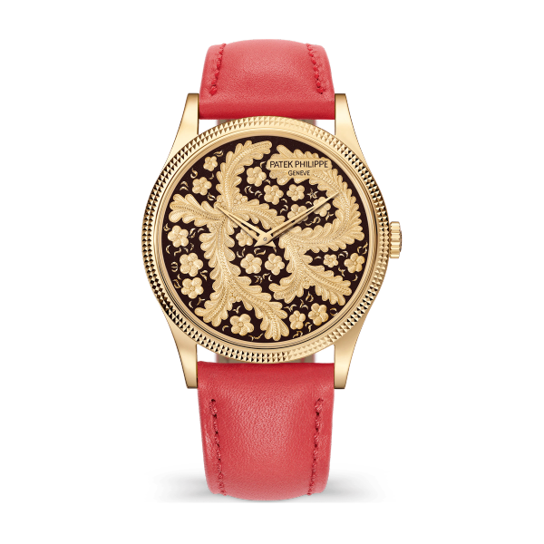 Patek Philippe "Matador" Rare Handcrafts Orange Yellow Gold Leather 38mm