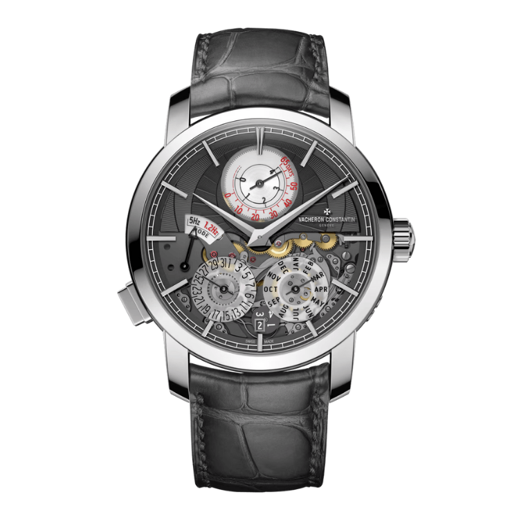 Vacheron Constantin Traditionnelle Perpetual Calendar Grey Alligator Leather 42mm