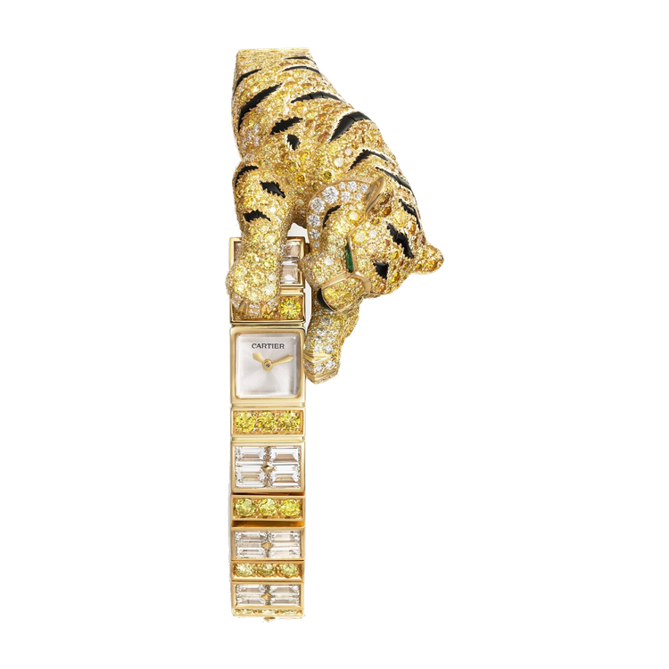 Cartier High Jewelry Animalière Grey Yellow Gold 27mm