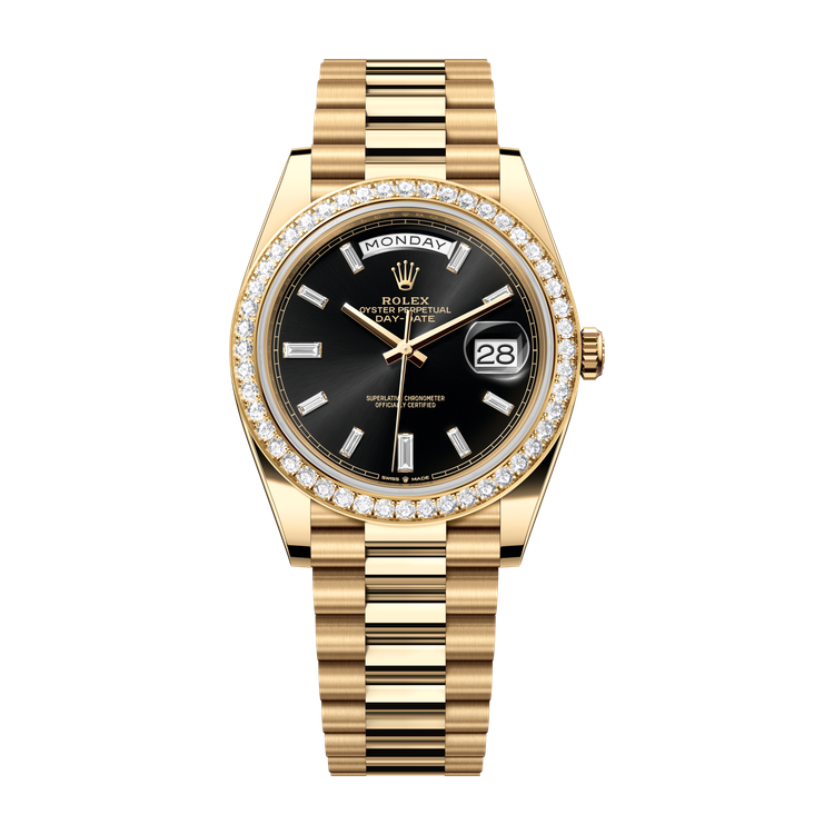 Rolex Day-Date 40 Black Yellow Gold 40mm