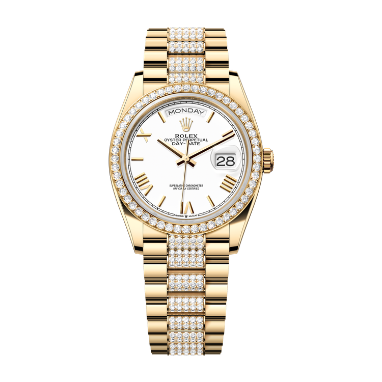 Rolex Day-Date 36 White Yellow Gold 36mm