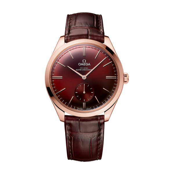 Omega De Ville Trésor Red Rose Gold Alligator Leather 40mm