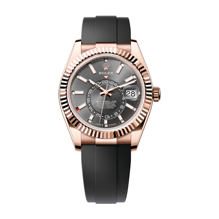 Rolex Sky-Dweller Dark Grey Rose Gold Rubber 42mm